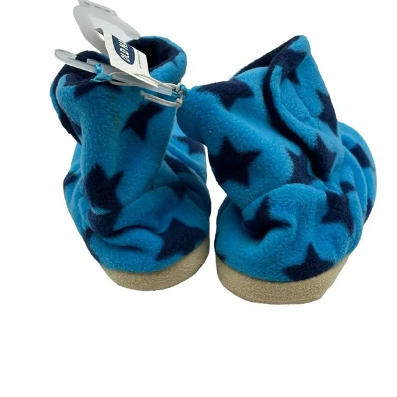 Boy’s Old Navy Star Toddler Medium 9 - 10 Slip On Slippers Velcro Easy on Off - Picture 2 of 6